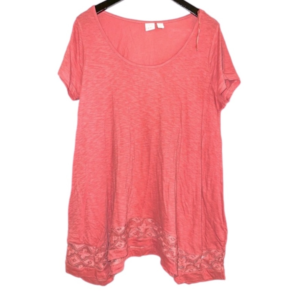 LUCY & LAUREL rusty coral tunic